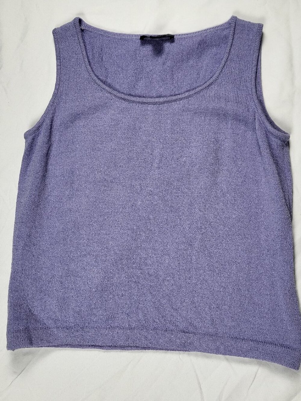 St. John Tank Top Women's Purple Knit Minimalist Quiet Luxury Preppy Comfort